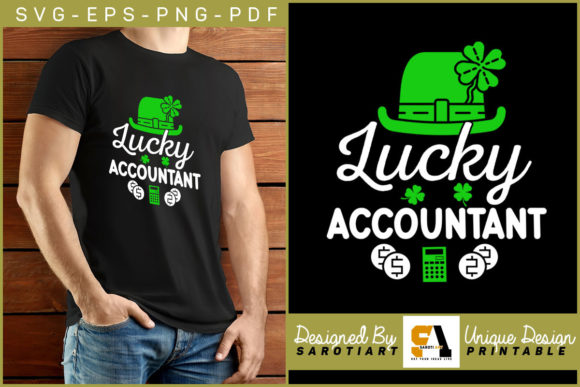 Accountant T-shirt Lucky, Irish Design