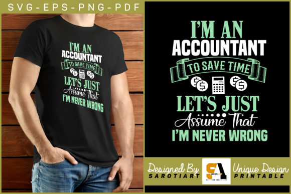Accountant Typography Print Ready Tshirt Design