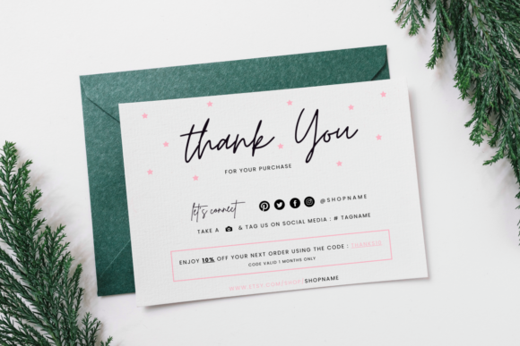 Editable Canva Thank You Card 12: Elevate Your Brand Gratitude