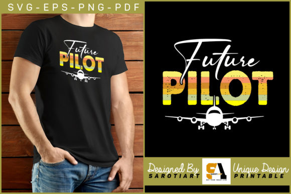 Future Pilot Sublimation Design T-shirt: A Creative Choice for Aviators and Entrepreneurs