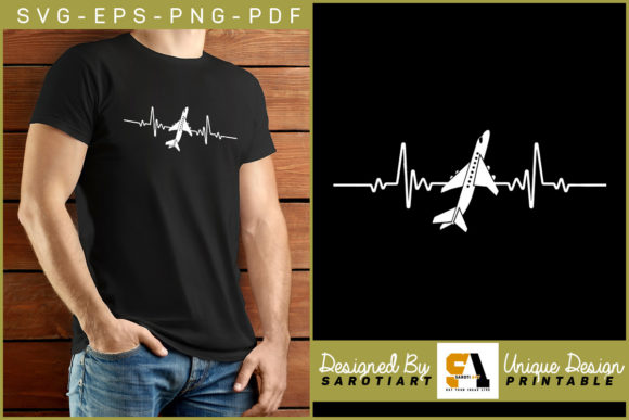 Pilot Heartbeat Vintage Design T-Shirt: A Creative Tribute for Aviation Enthusiasts