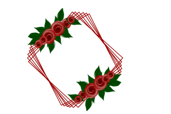 Red Flower Frame: The Versatile Design Element for Weddings and Business Branding
