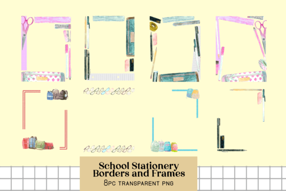 School Stationery Borders and Frames