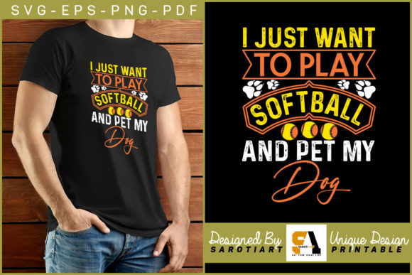 Softball and Pet Dog Lover T-shirt SVG: A Creative Digital Design for Enthusiasts
