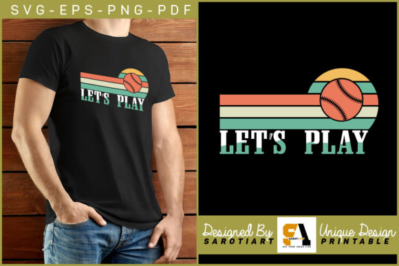 Softball T-shirt Design Retro Let's Play: A Practical Guide to Digital Art for Teams and Events